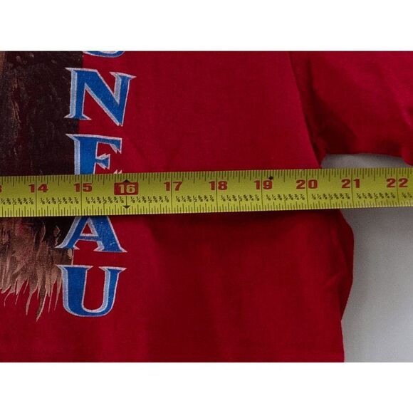 Vintage Juneau Alaska Grizzly Bear Print‎ T-Shirt Red Size L - Picture 2 of 5